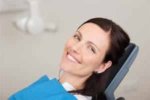 A woman during an Emergency Dentist visit in Tampa, FL