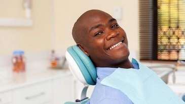 A patient waiting for a general dentistry treatment in Tampa, FL